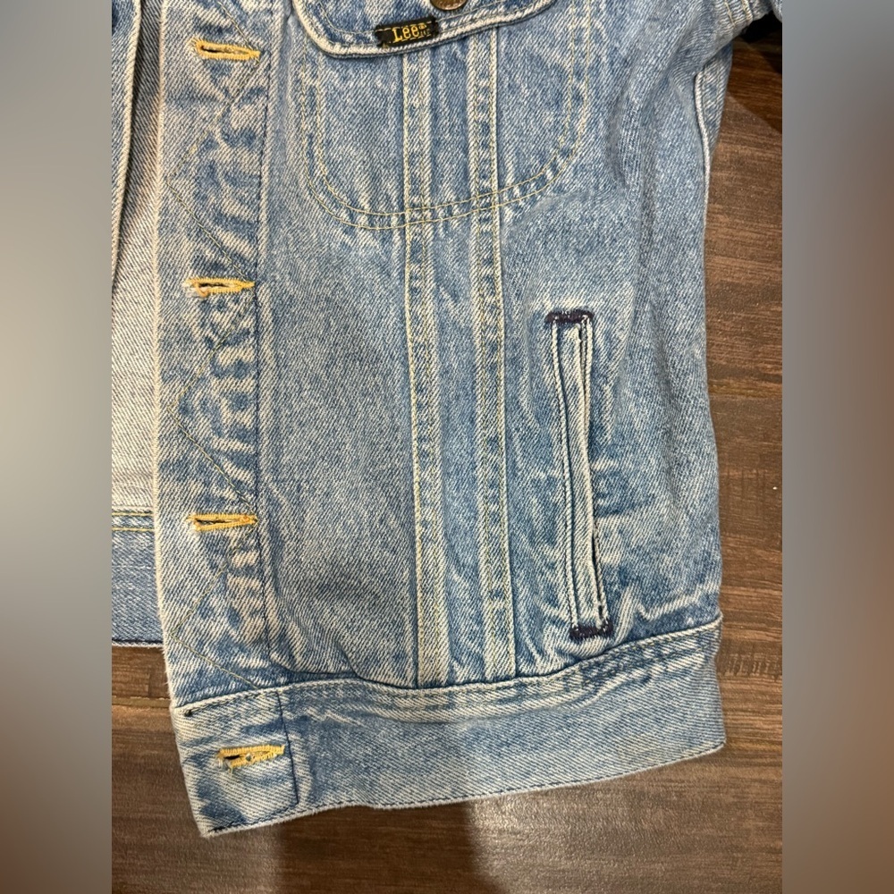 Vintage Lee Riders Blue Denim Trucker Jean Jacket W 18 - Picture 7 of 15
